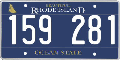 RI license plate 159281
