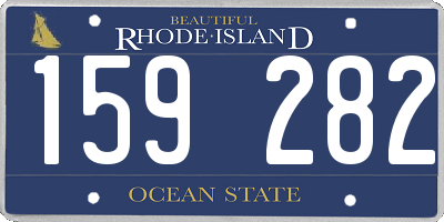 RI license plate 159282
