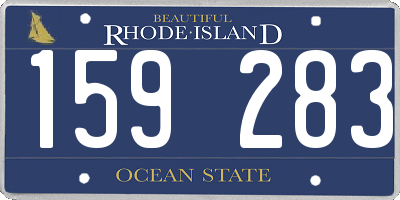 RI license plate 159283