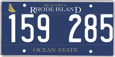 RI license plate 159285