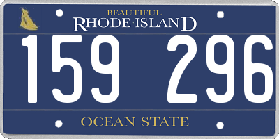 RI license plate 159296