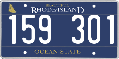 RI license plate 159301