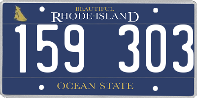 RI license plate 159303