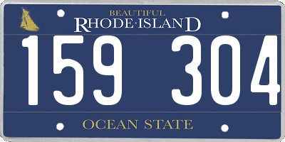 RI license plate 159304
