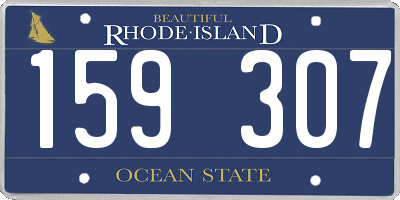 RI license plate 159307