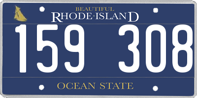 RI license plate 159308