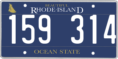RI license plate 159314