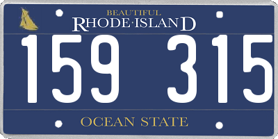 RI license plate 159315