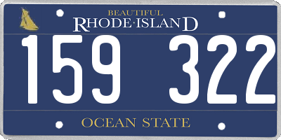RI license plate 159322