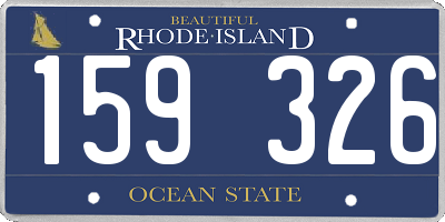 RI license plate 159326