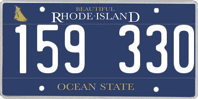 RI license plate 159330