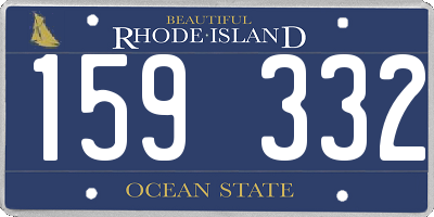 RI license plate 159332