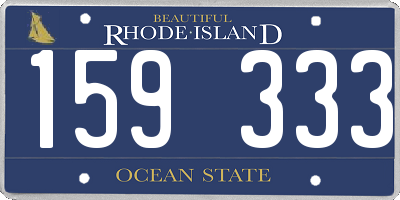 RI license plate 159333