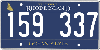 RI license plate 159337