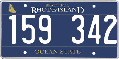 RI license plate 159342