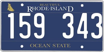 RI license plate 159343
