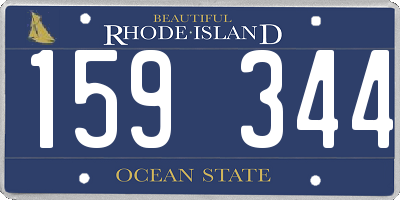 RI license plate 159344
