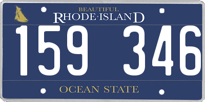RI license plate 159346