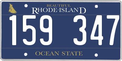RI license plate 159347