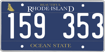 RI license plate 159353