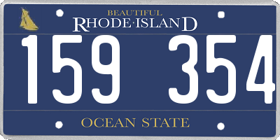 RI license plate 159354