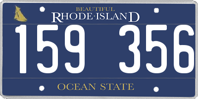 RI license plate 159356