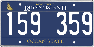 RI license plate 159359
