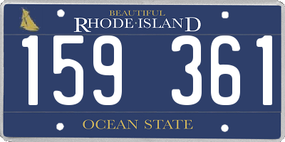 RI license plate 159361