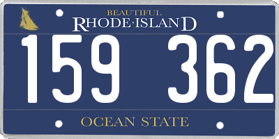 RI license plate 159362