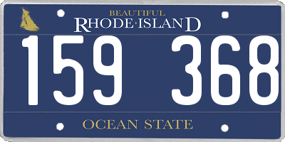 RI license plate 159368