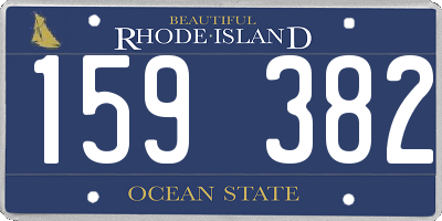 RI license plate 159382