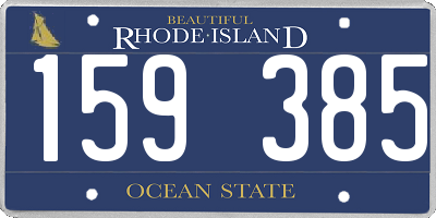 RI license plate 159385