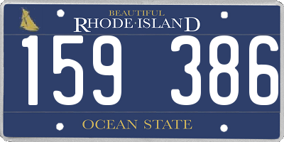 RI license plate 159386