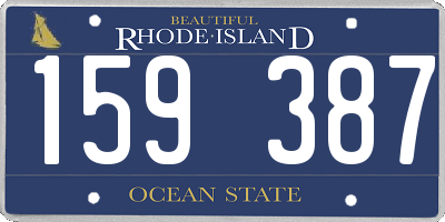 RI license plate 159387