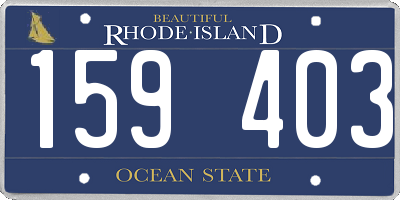 RI license plate 159403
