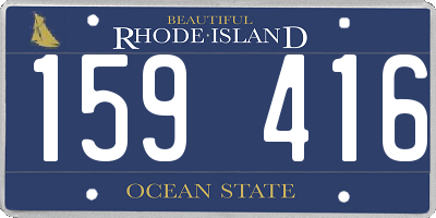 RI license plate 159416