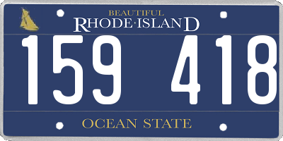 RI license plate 159418