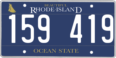 RI license plate 159419