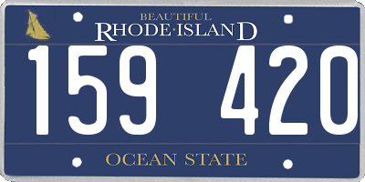 RI license plate 159420