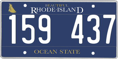 RI license plate 159437