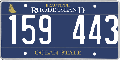 RI license plate 159443