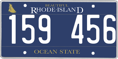 RI license plate 159456