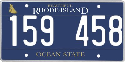RI license plate 159458