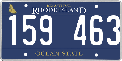 RI license plate 159463