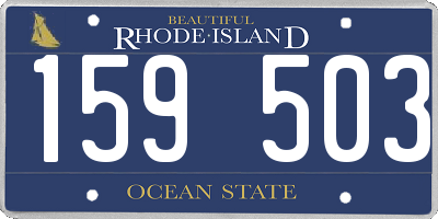 RI license plate 159503