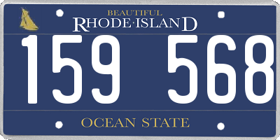 RI license plate 159568