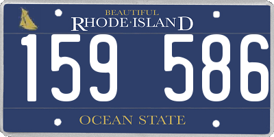 RI license plate 159586