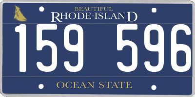 RI license plate 159596