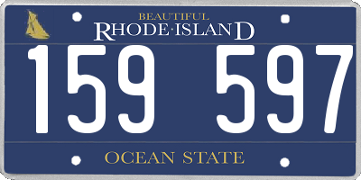 RI license plate 159597
