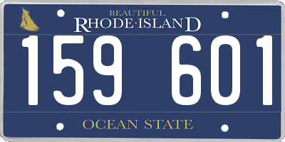 RI license plate 159601